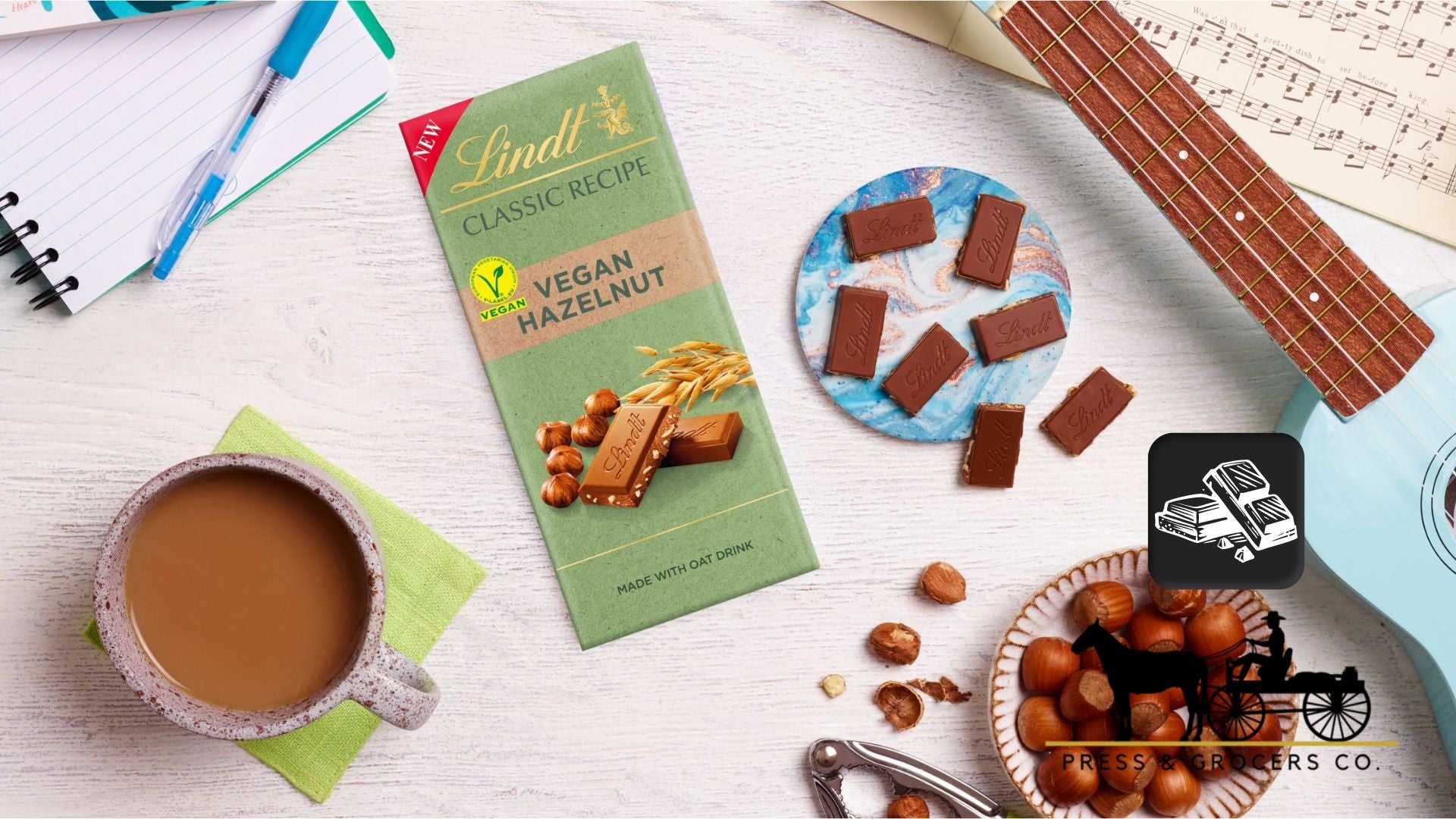 Lindt Vegan Classic Hazelnut Choc Block 100g
