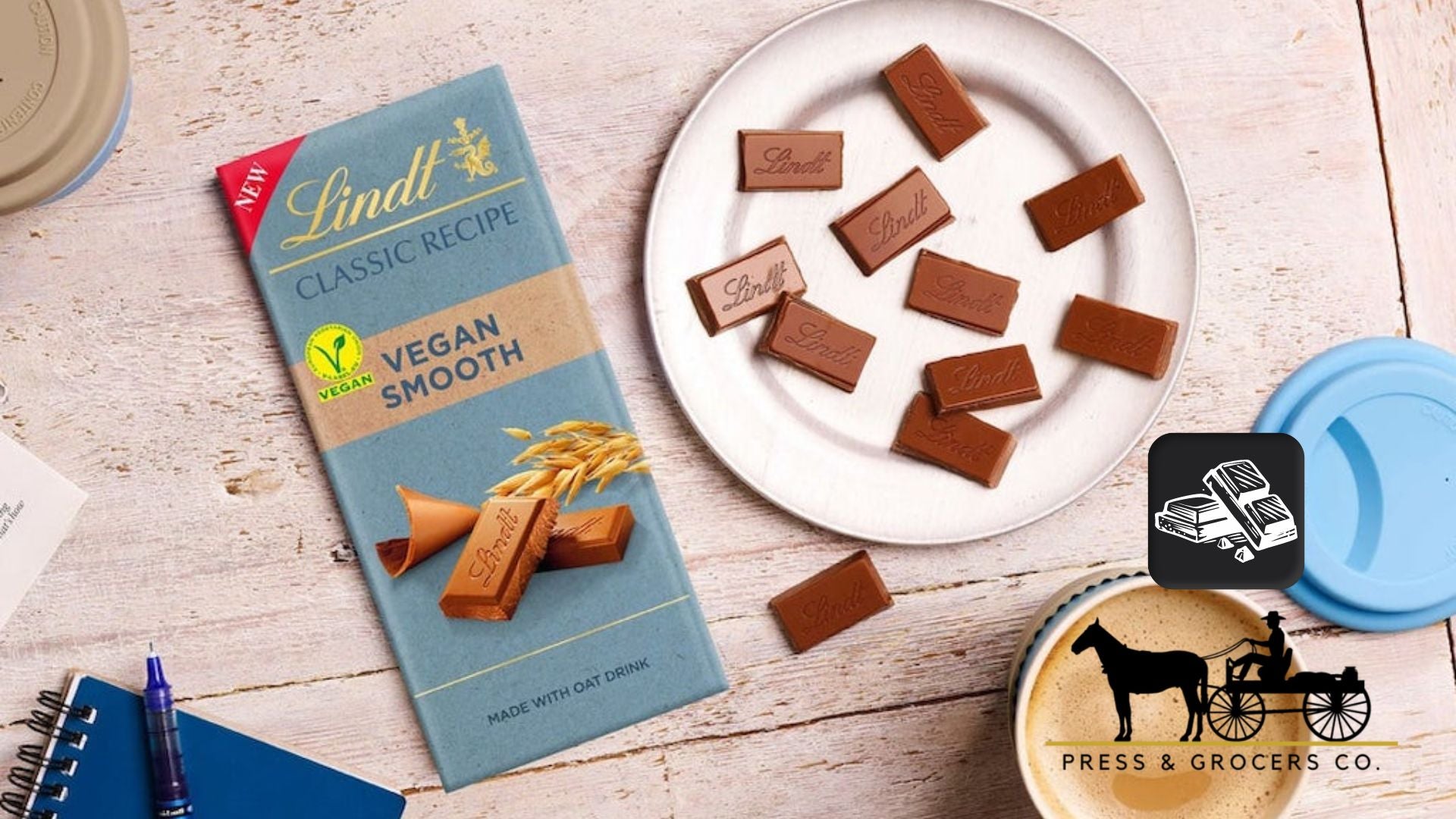 Lindt Vegan Classic Smooth Choc Block 100g