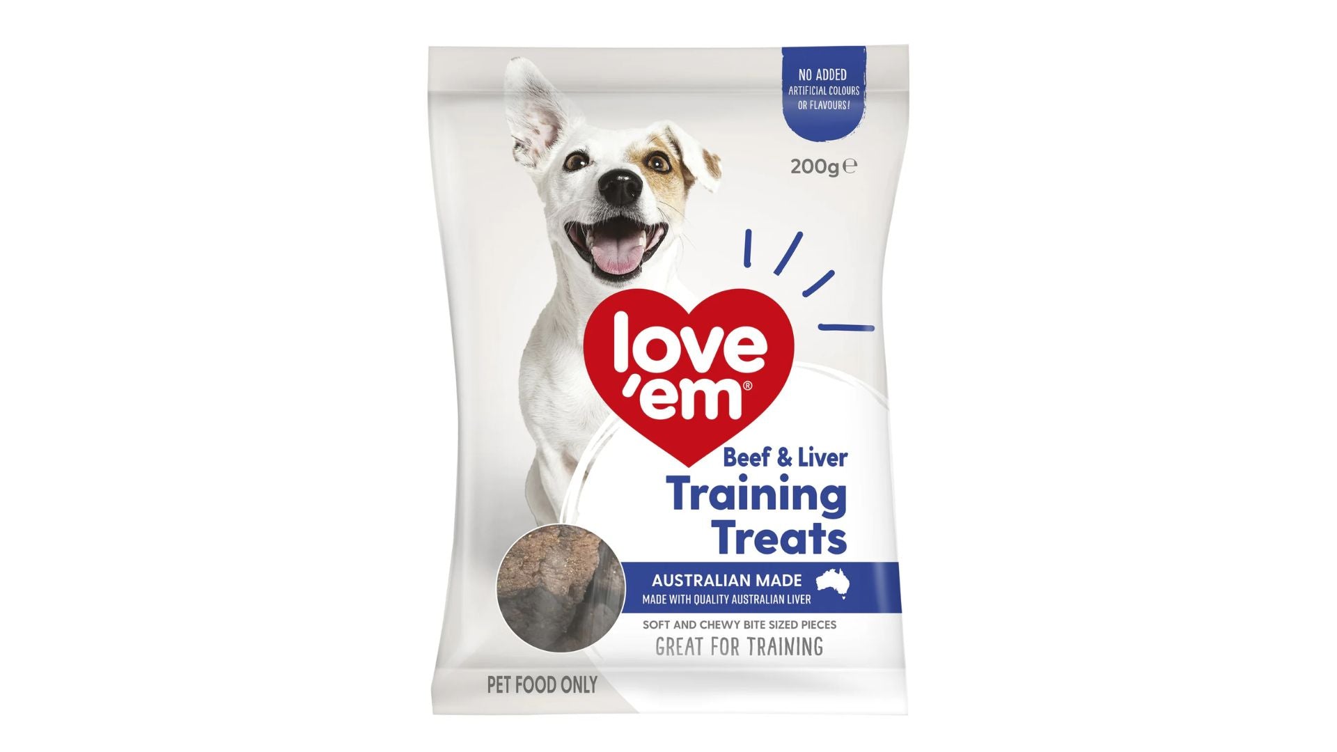 Love 'Em Mini Training Treats Beef & Liver 200g