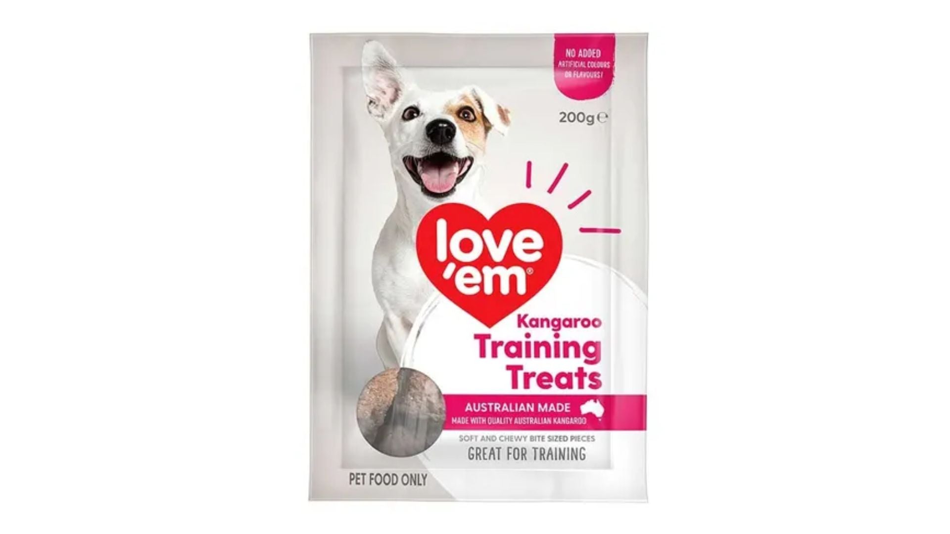 Love 'Em Mini Training Treats Kangaroo 200g