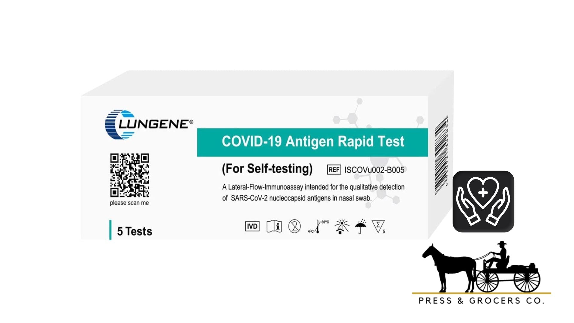 Lungene COVID-19 Antigen Rapid Test Kit (Nasal Swab) 5PK
