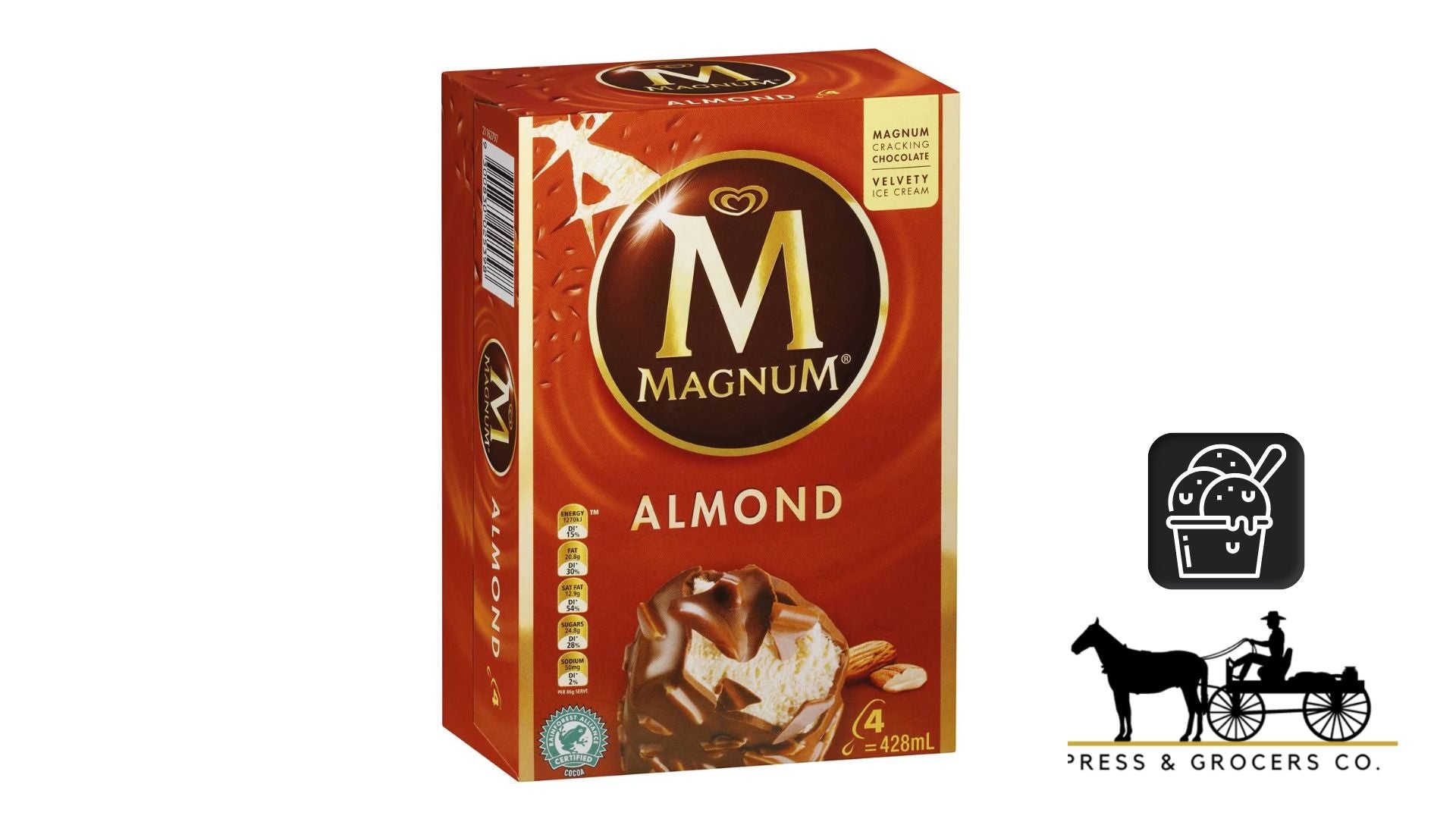Magnum Almond 4pk 428ml