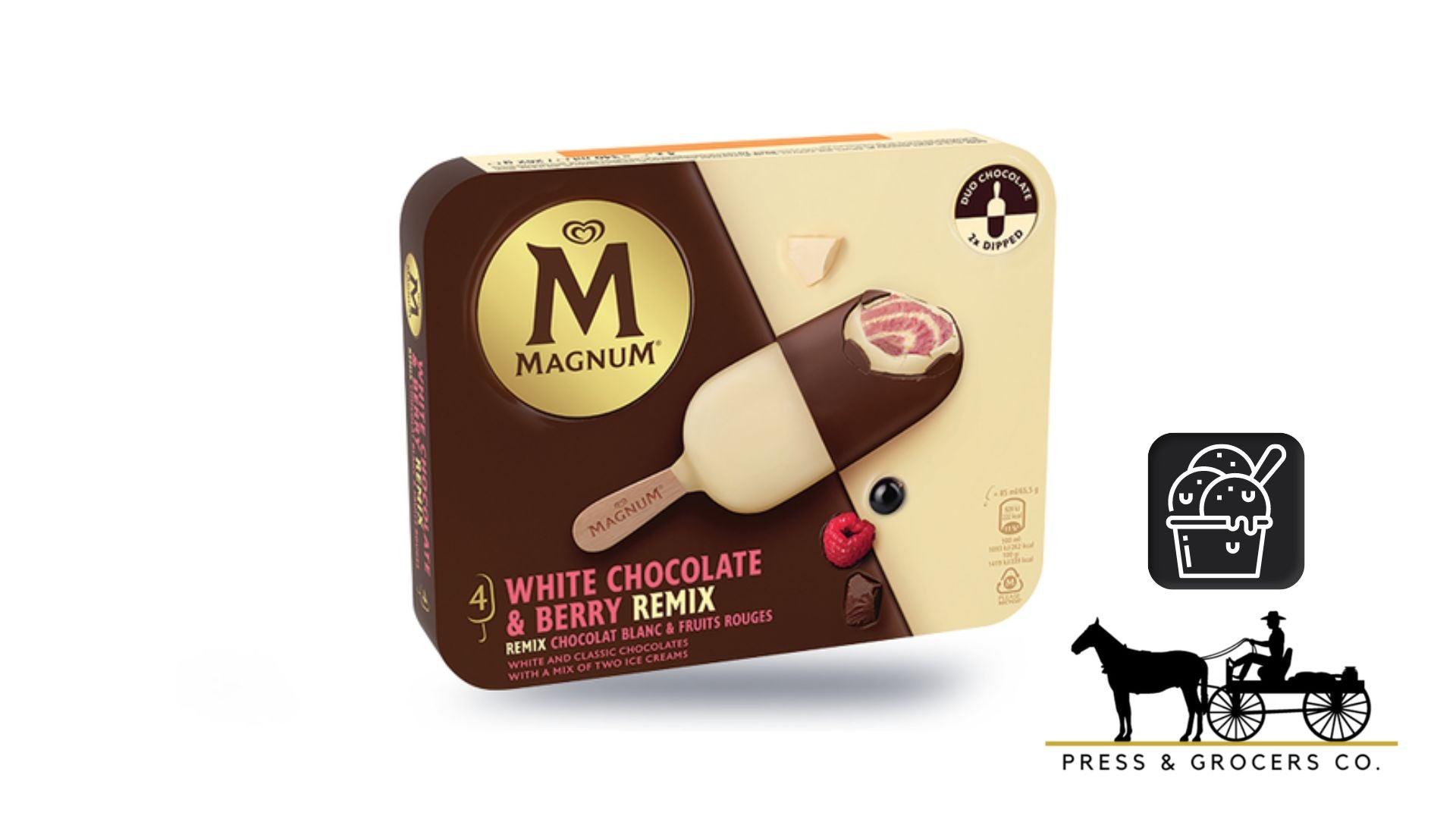 Magnum Berry & White Chocolate Remix 4pk 360ml