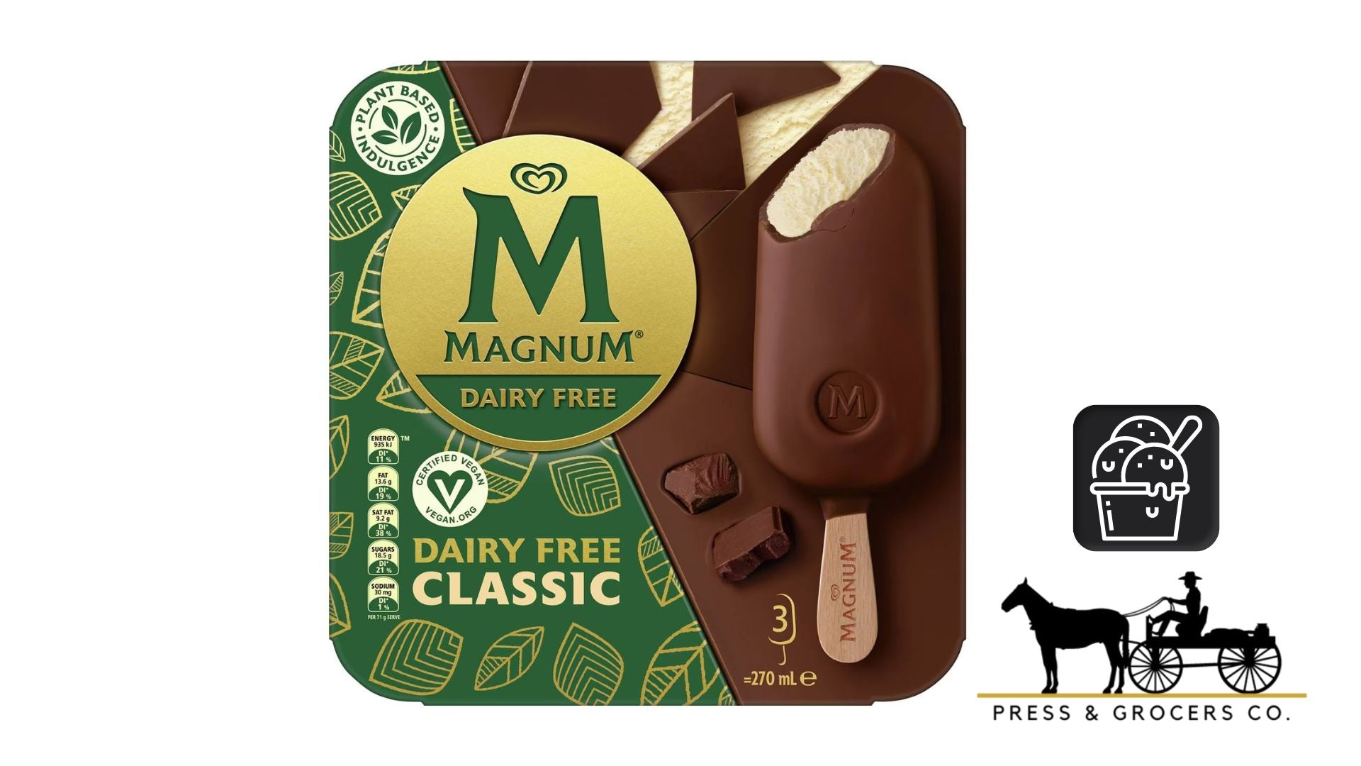 Magnum Dairy Free Classic 3pk 270g
