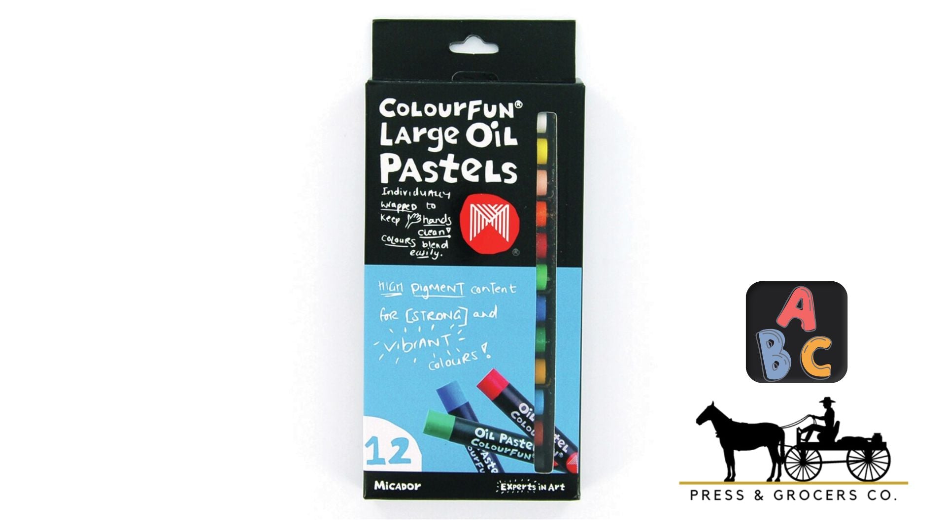 Micador Colourfun Large Oil Pastels 12pk Ea