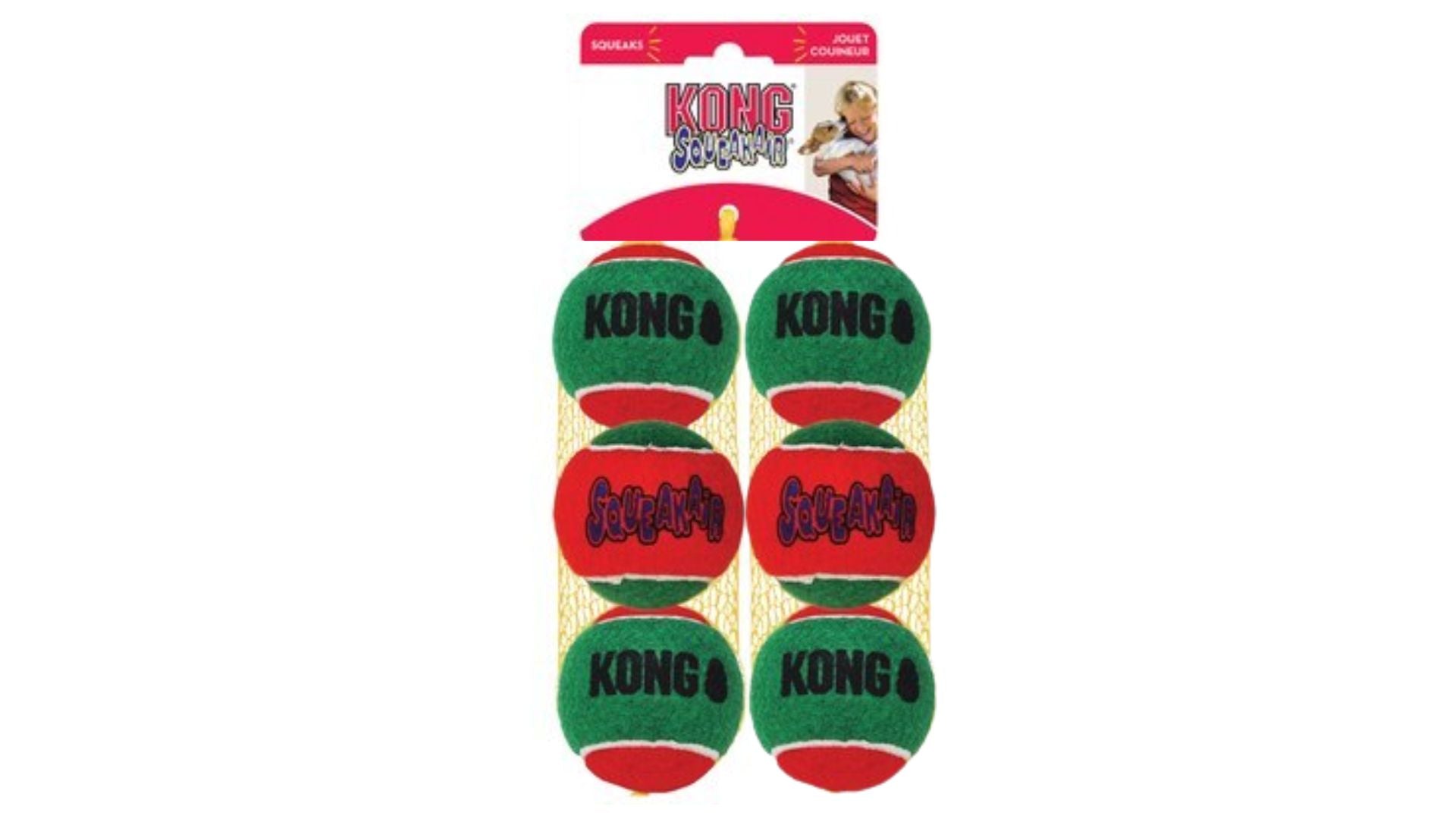 Kong Dog Christmas Squeaker Balls 6 Pack