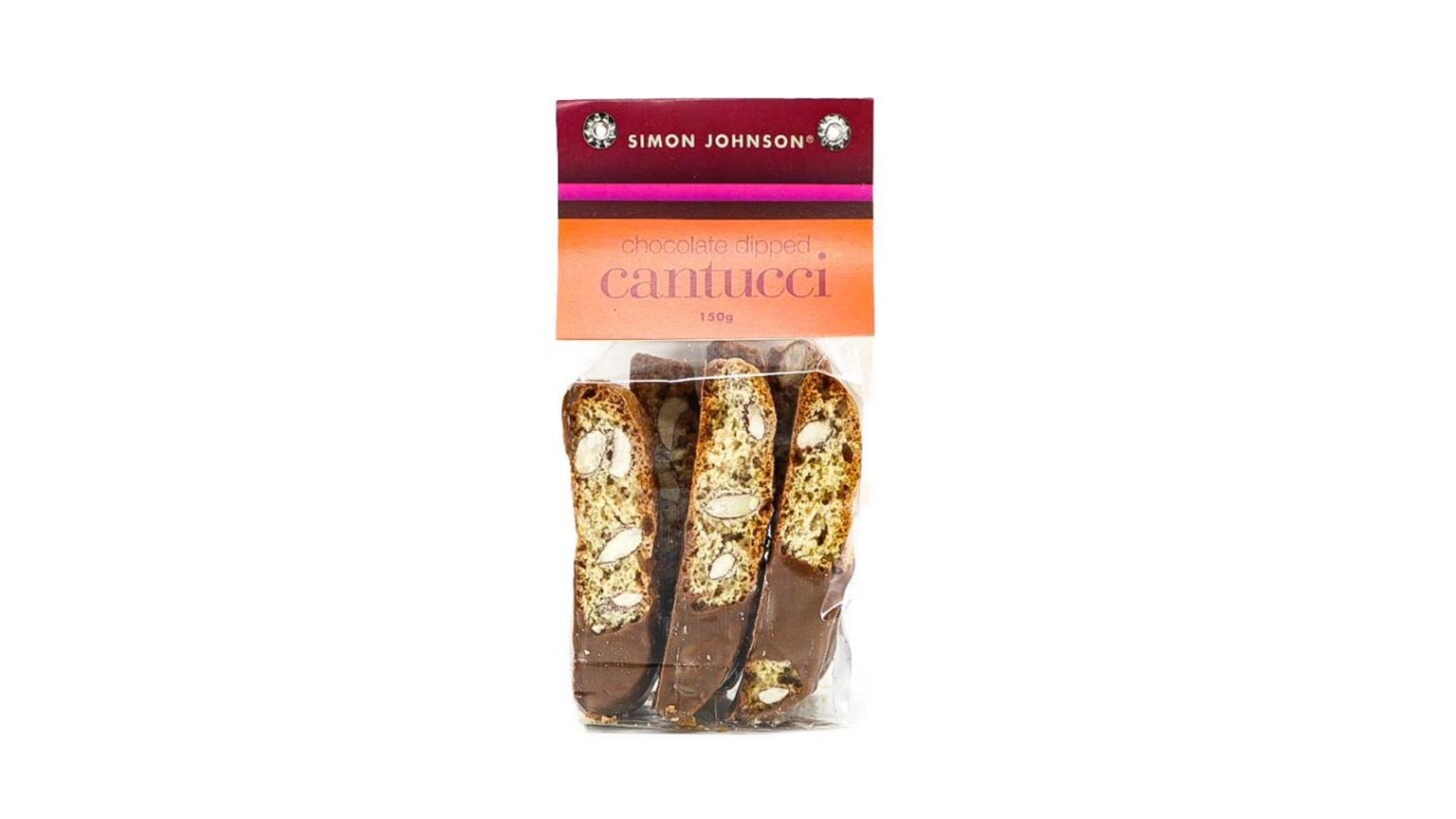 SALE - Simon Johnson Chocolate Dipped Cantucci 150g