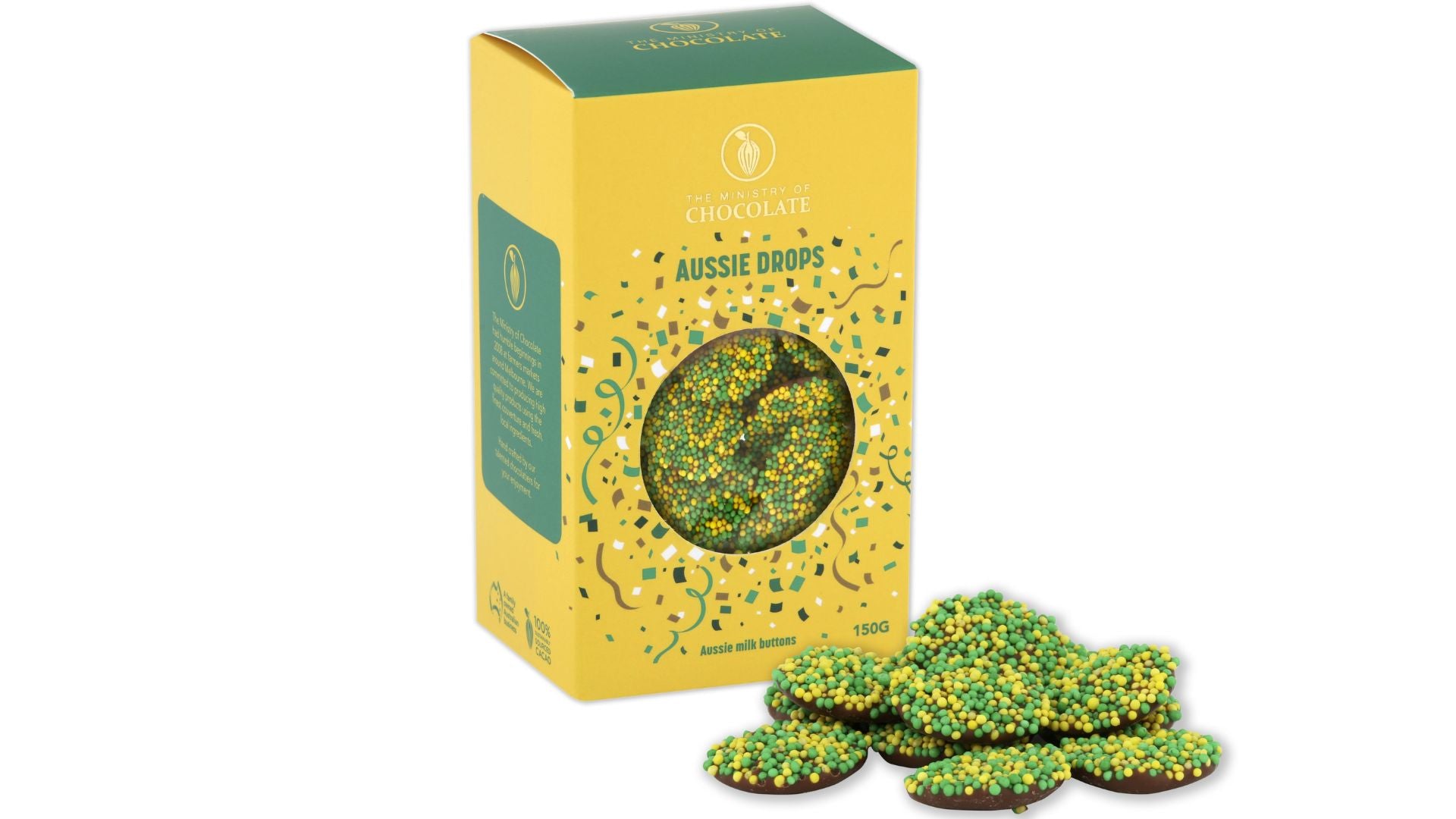 Ministry of Chocolate Aussie Drops 150g