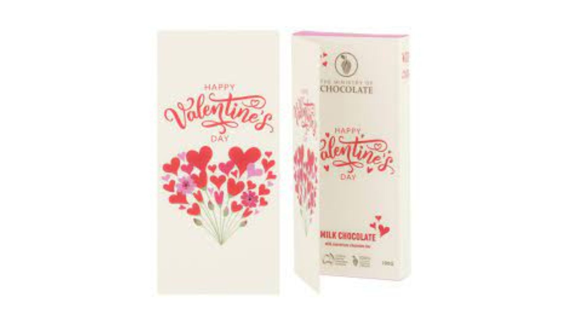 Ministry of Chocolate Greeting Card Block Happy Valentine's Day 100g