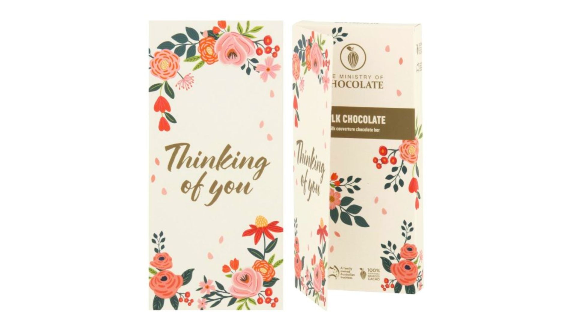 Ministry of Chocolate Greeting Card Block Thinking Of You 100g