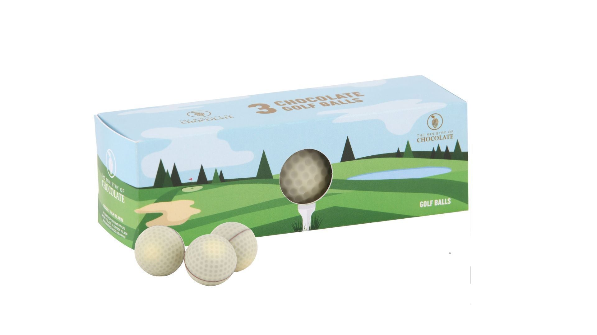 Ministry of Chocolate Milk Chocolate Golf Ball Gift 3pk 60g