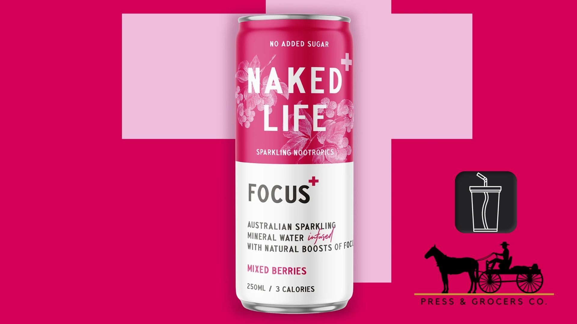 Naked Life FOCUS Sparkling Nootropics Mixed Berries 250ml