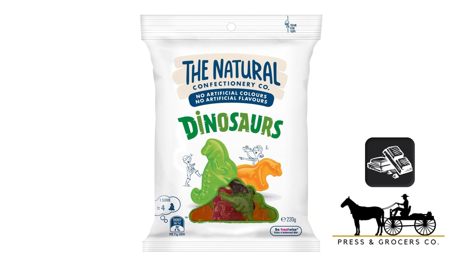 Natural Confectionery Dinosaurs 220g