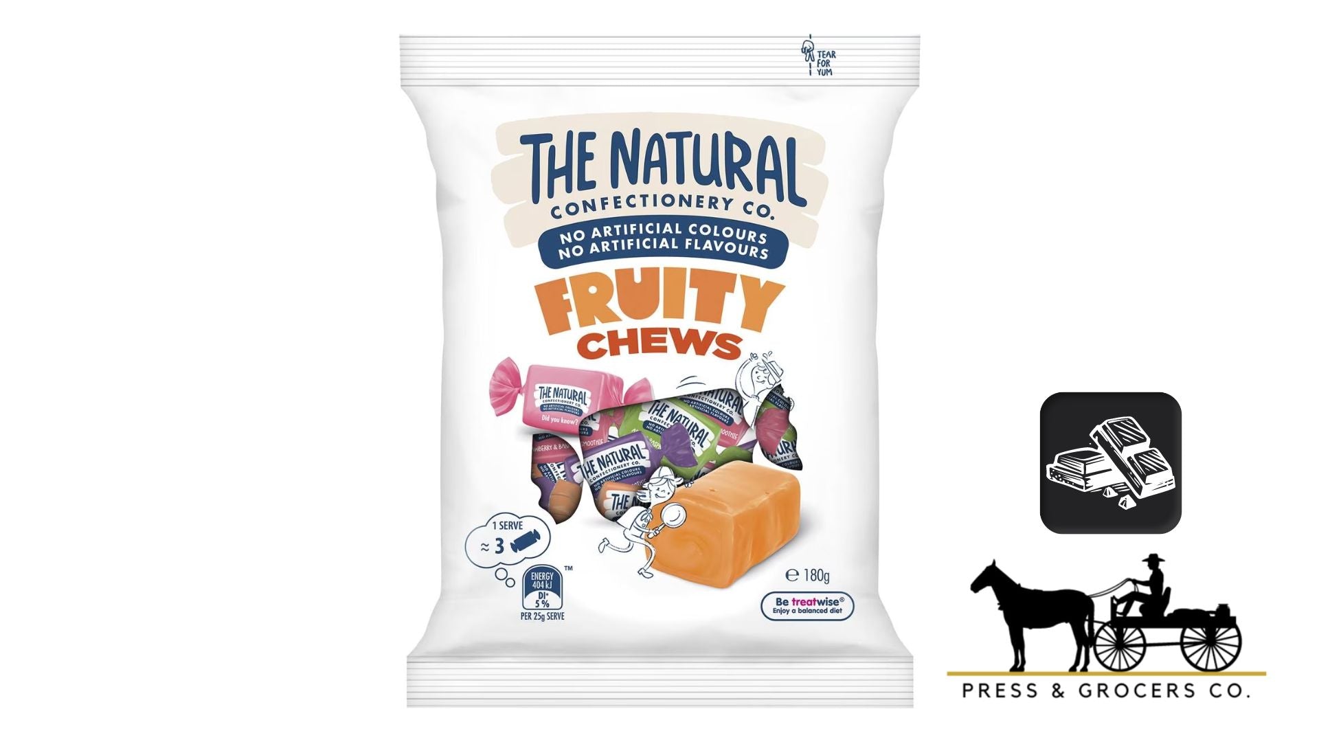 Natural Confectionery Fruity Chews 180g