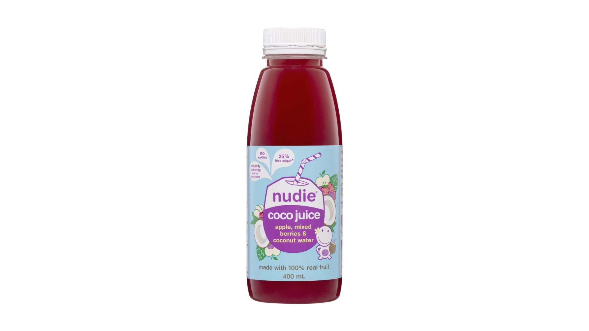Nudie Coco Juice Apple Mixed Berries Coconut Water 400ml