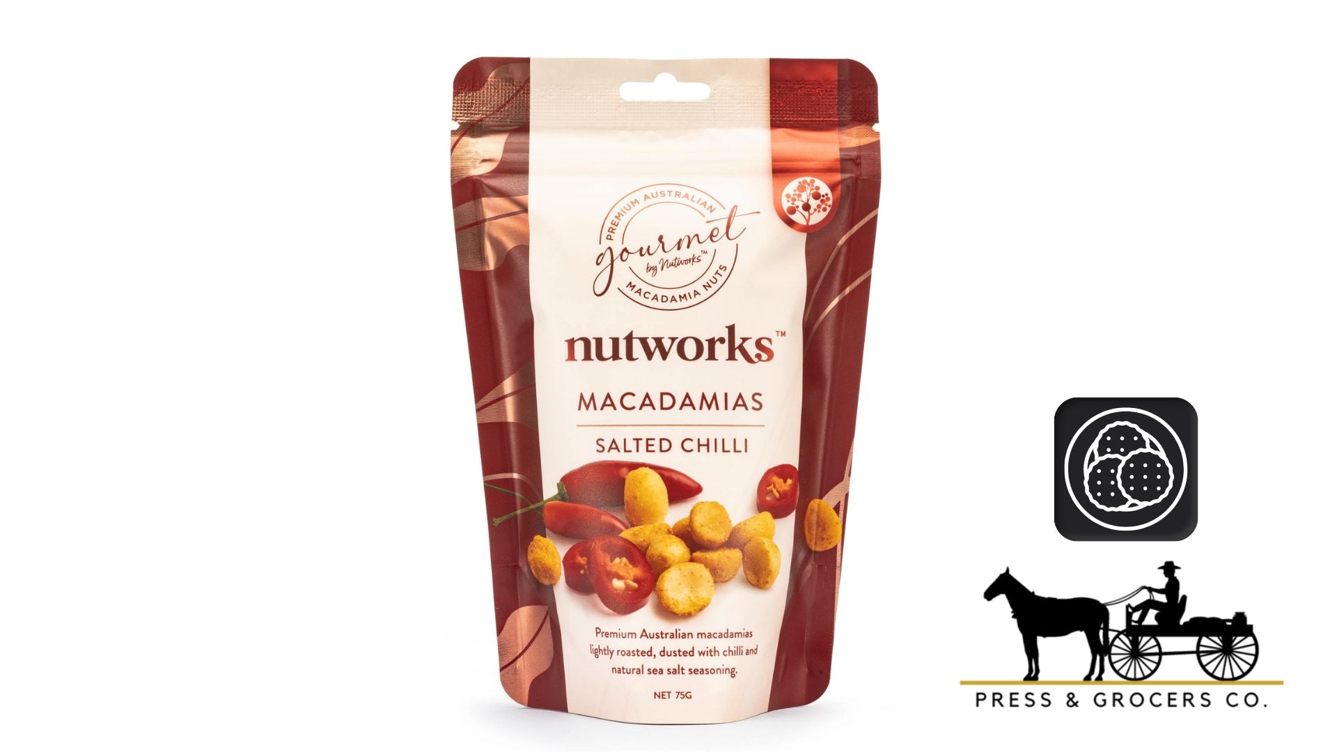 Nutworks Macadamias Salted Chilli 75g