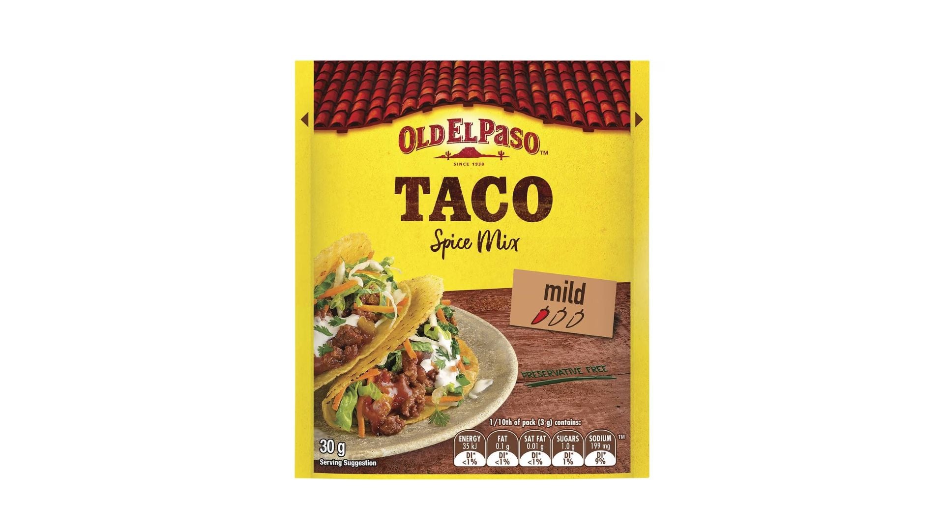 Old El Paso Taco Spice Mix Mild 30g