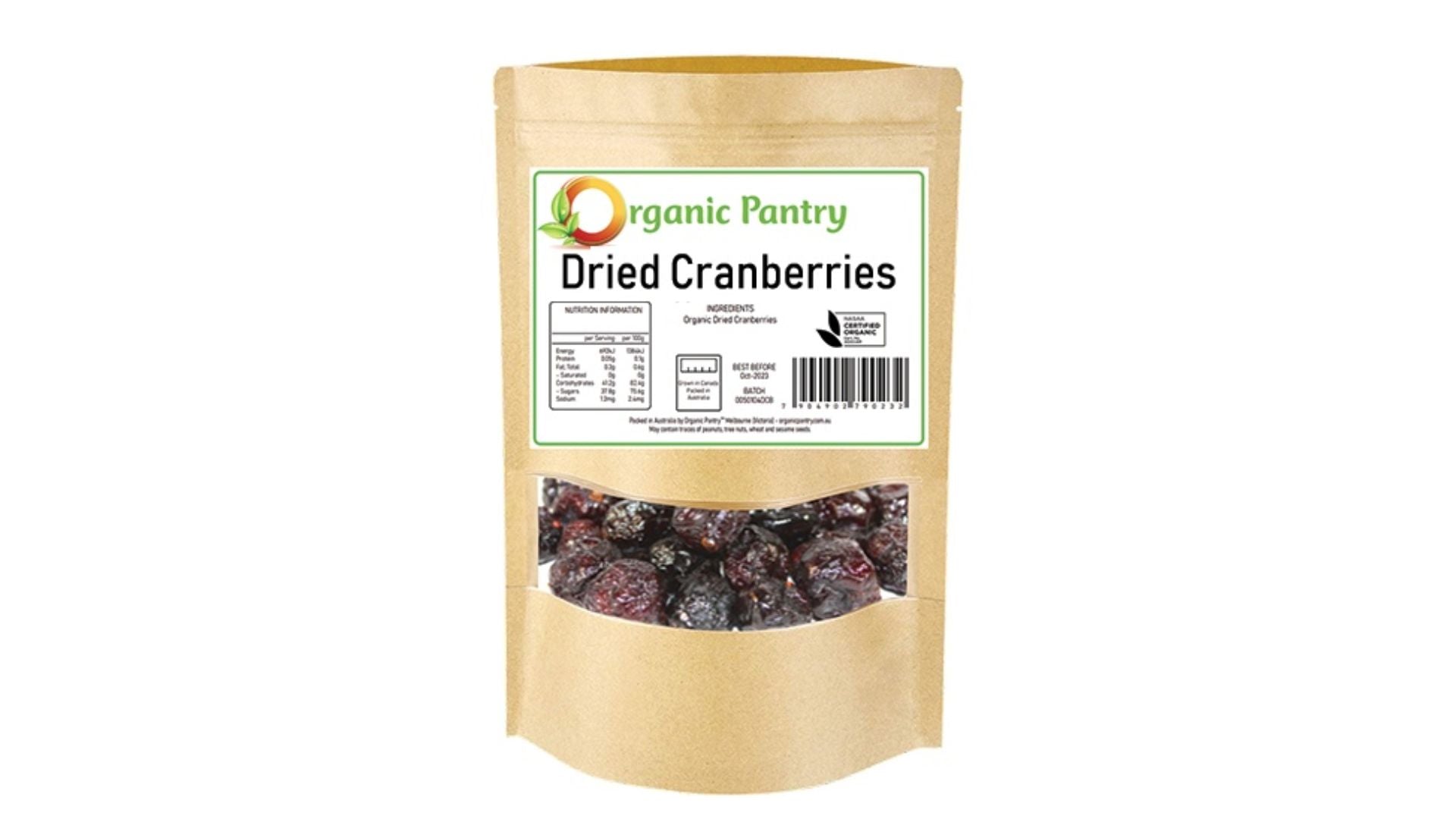 Organic Pantry Dried Cranberries (Apple Juice Infused) 150g