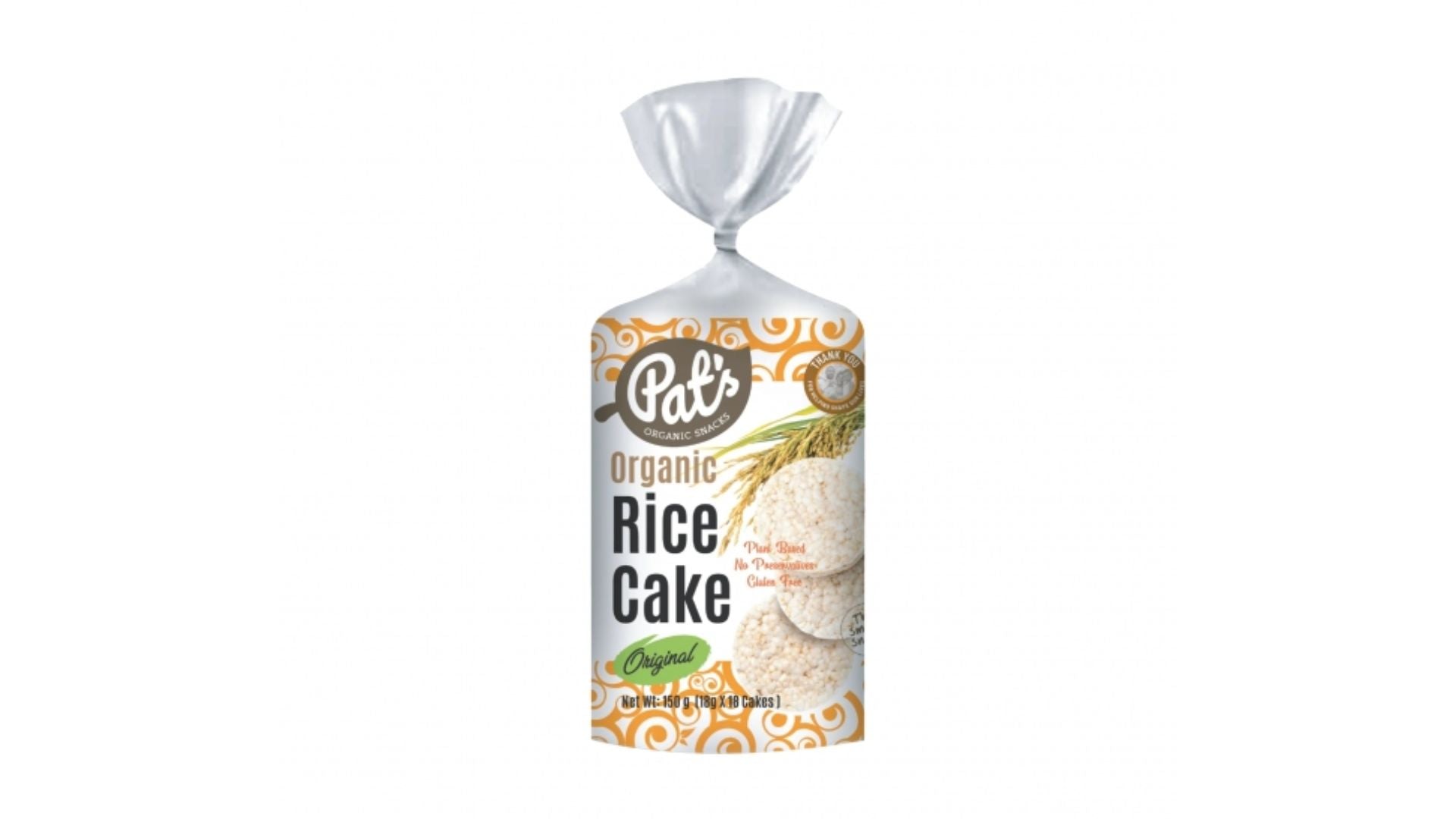 Pat's Organic Rice Cakes Original 150g