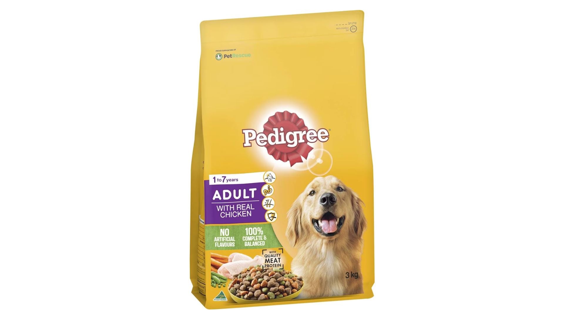 Pedigree Adult Dry Dog Food Chicken 3kg