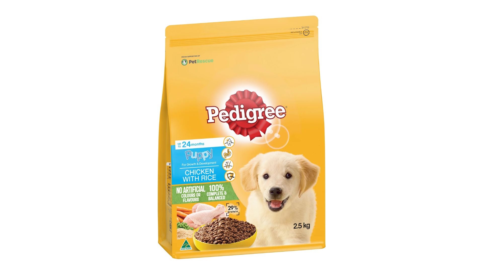 Pedigree Puppy Dry Dog Food Chicken & Rice 2.5kg