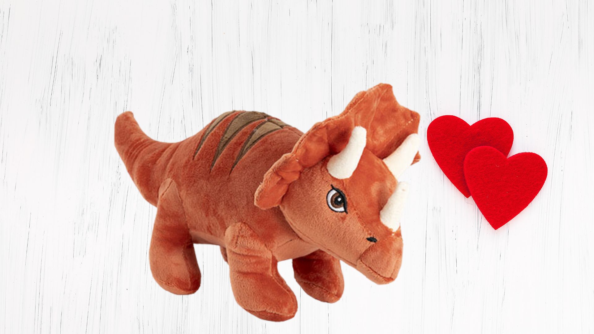 Triceratops Dinosaur Plush Toy Orange (33x20cmHT)