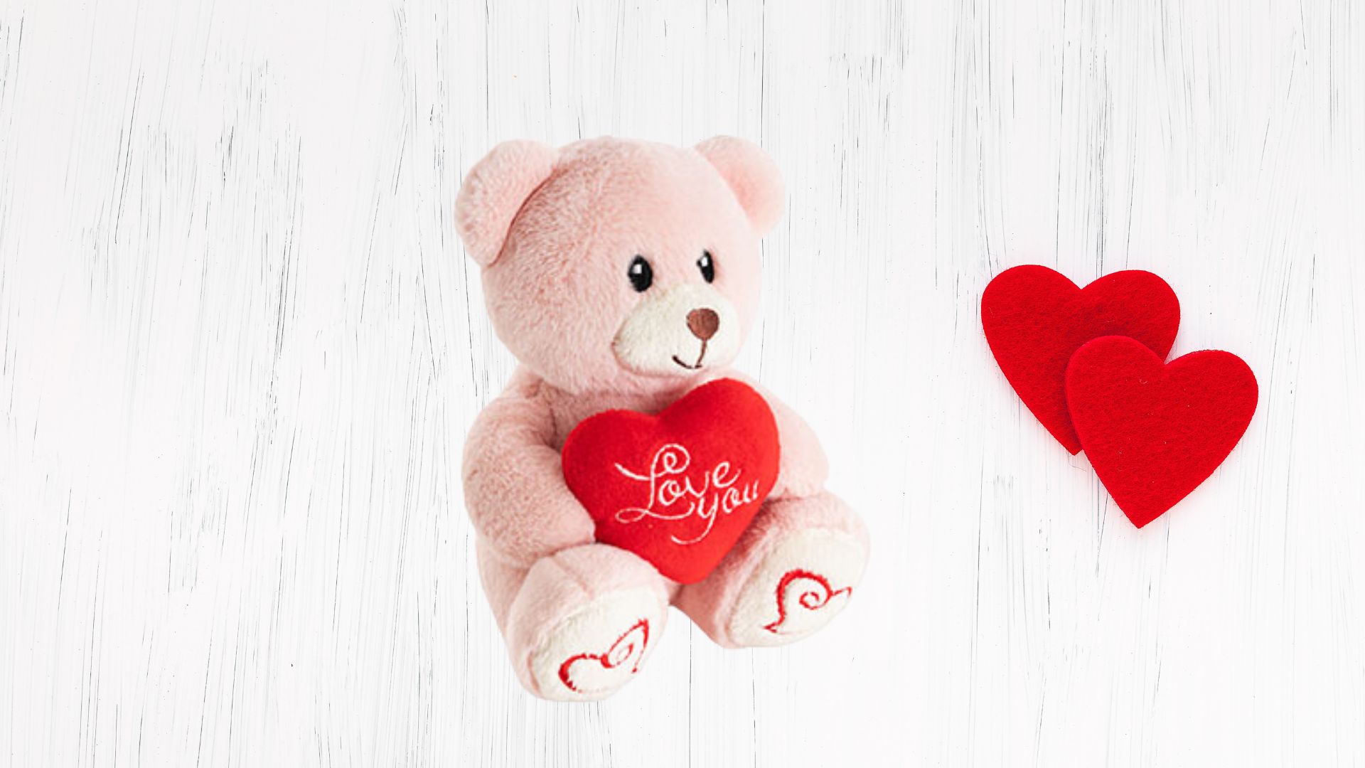 Plush Toy Teddy Bear Alfie 'Love You' Heart Dusty Pink (14cmST)