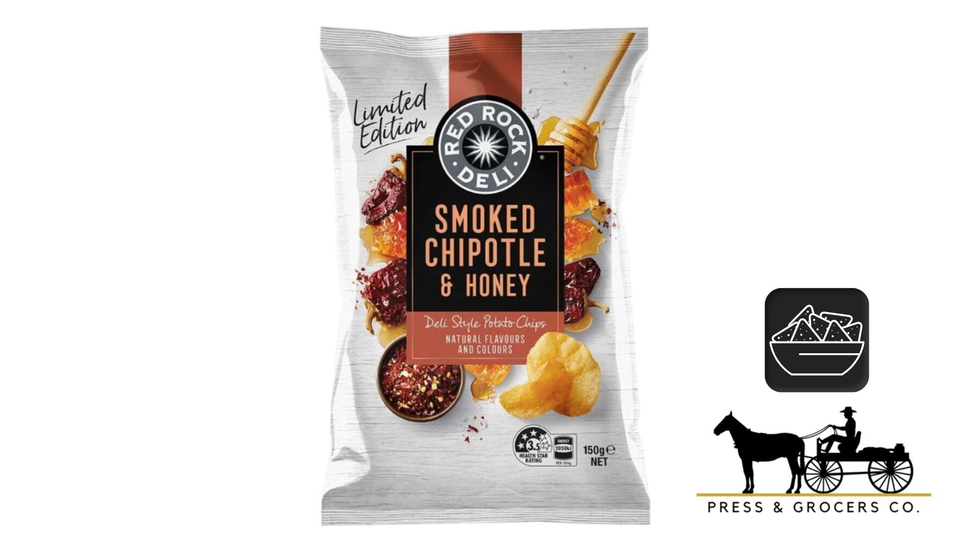 Red Rock Deli Chips Smoked Chipotle & Honey 150g