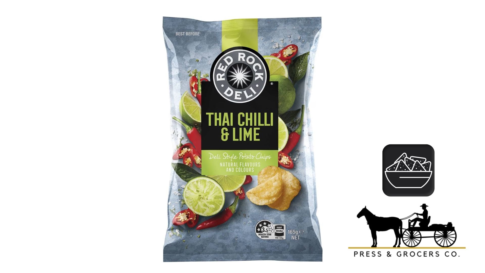Red Rock Deli Chips Thai Chilli & Lime 165g