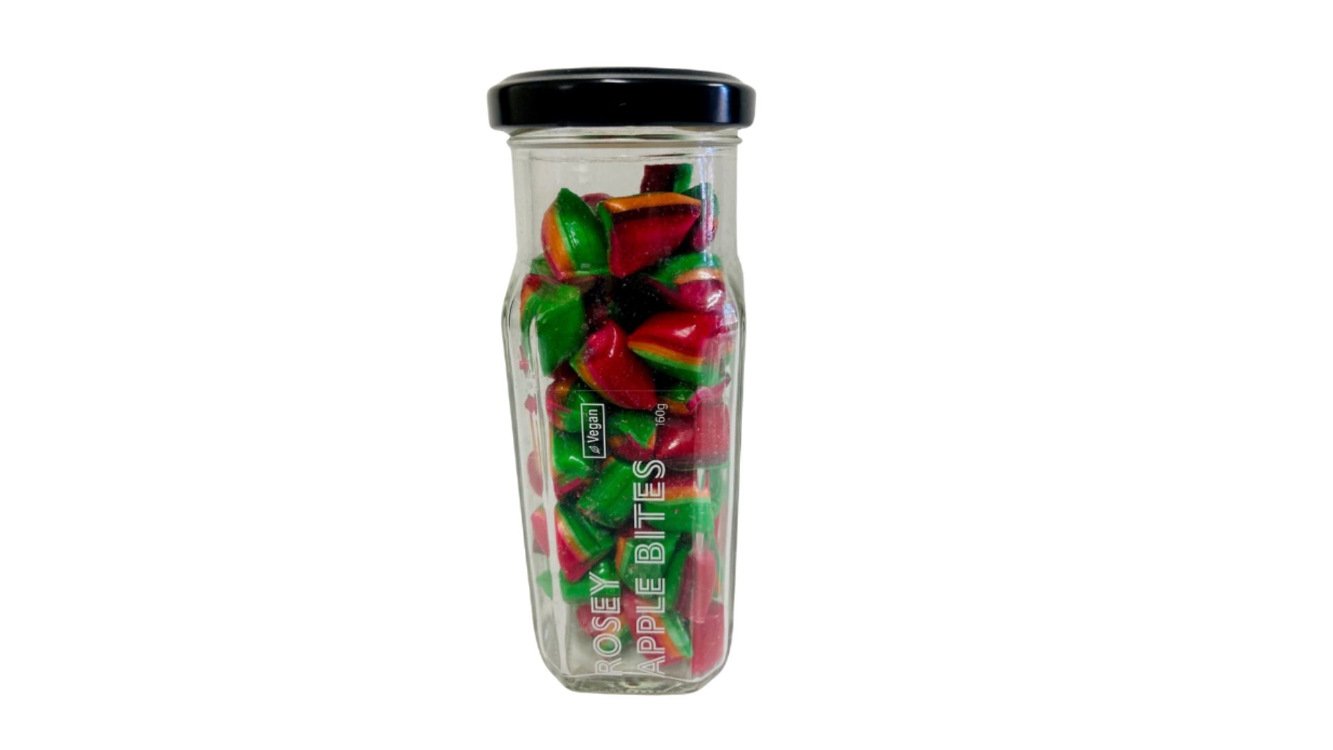 Rock Candy Rosey Apple Bites Glass Jar 160g