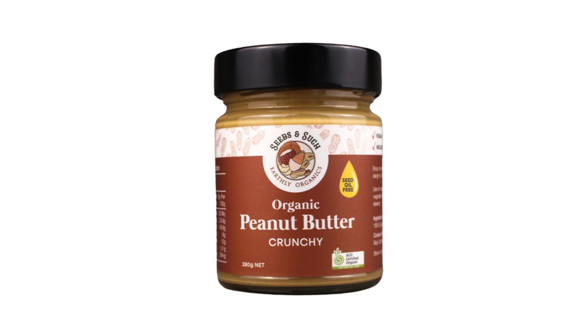 Seeds & Such Organic Peanut Butter Crunchy 280g