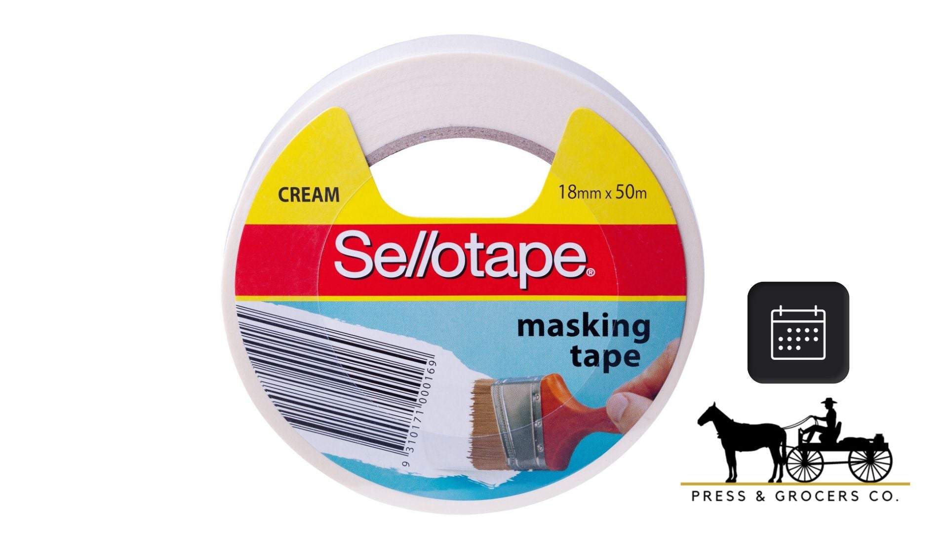 Sellotape Masking Tape Cream 48mmx50m