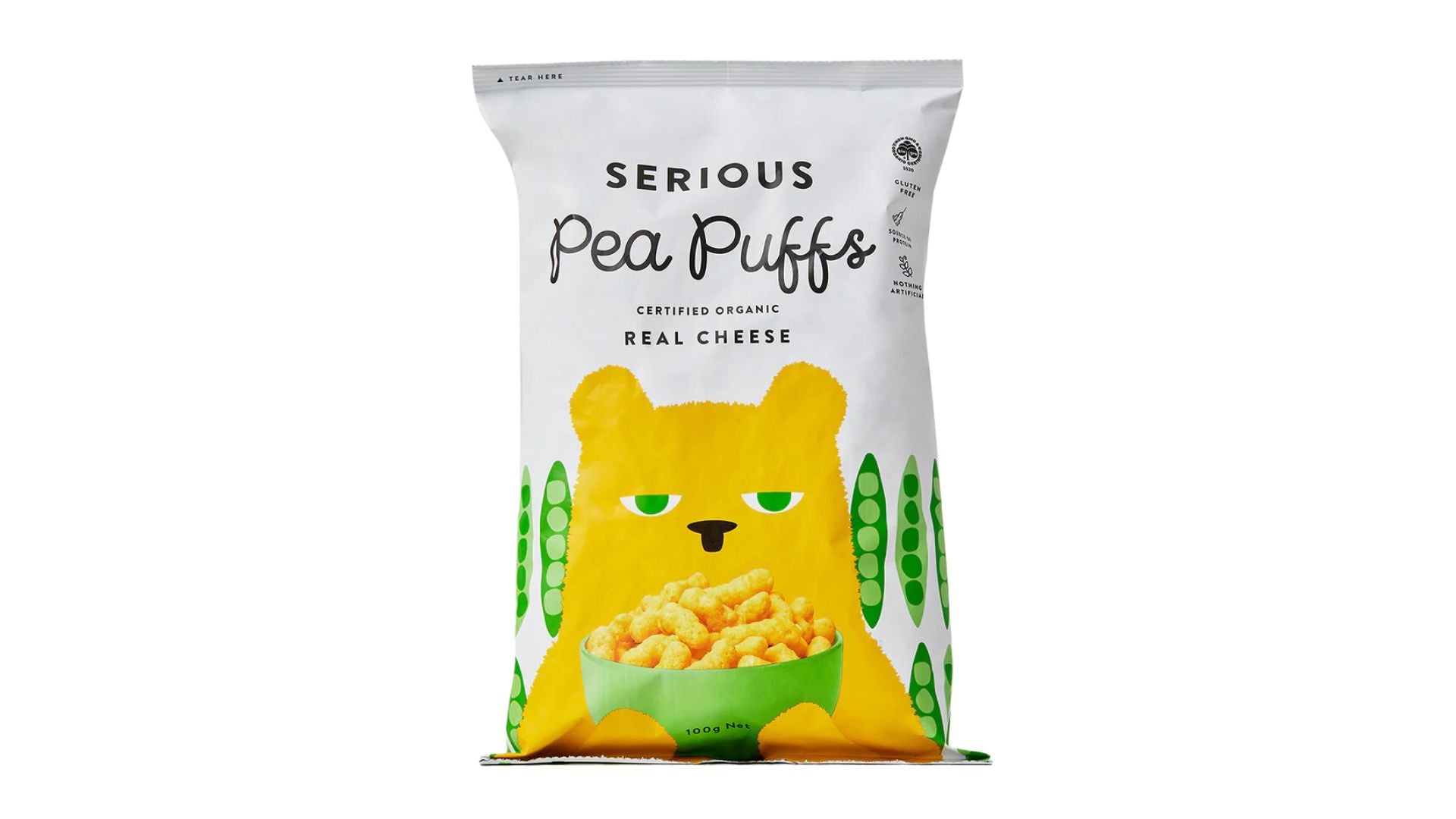 Serious Pea Puffs Real Cheese 100g