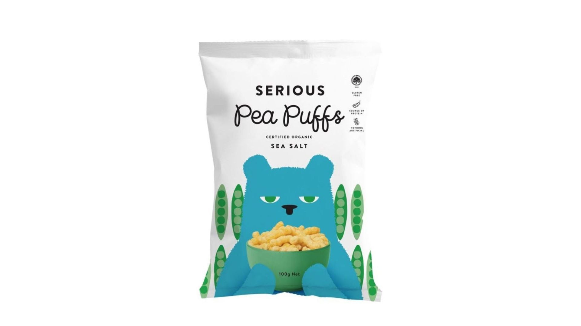 Serious Pea Puffs Sea Salt 100g