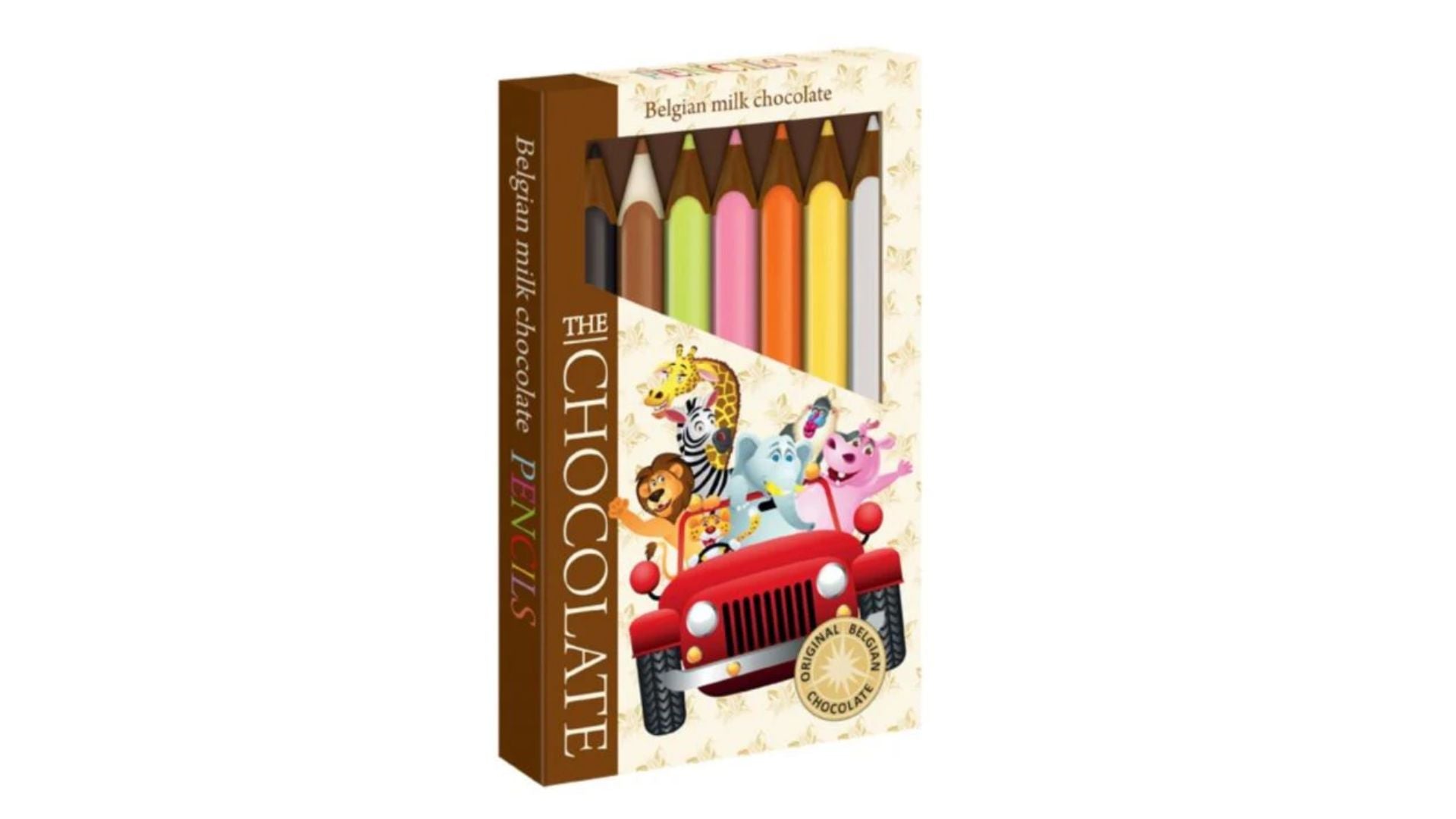 Simon Coll Chocolate Pencils Gift Box Animal Safari 100g