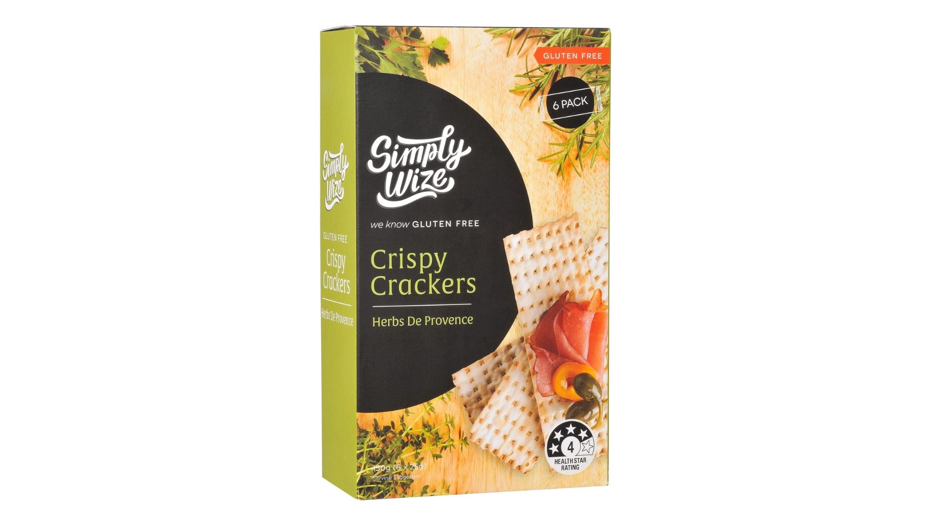 Simply Wize Crispy Crackers Herbs De Provence 150g