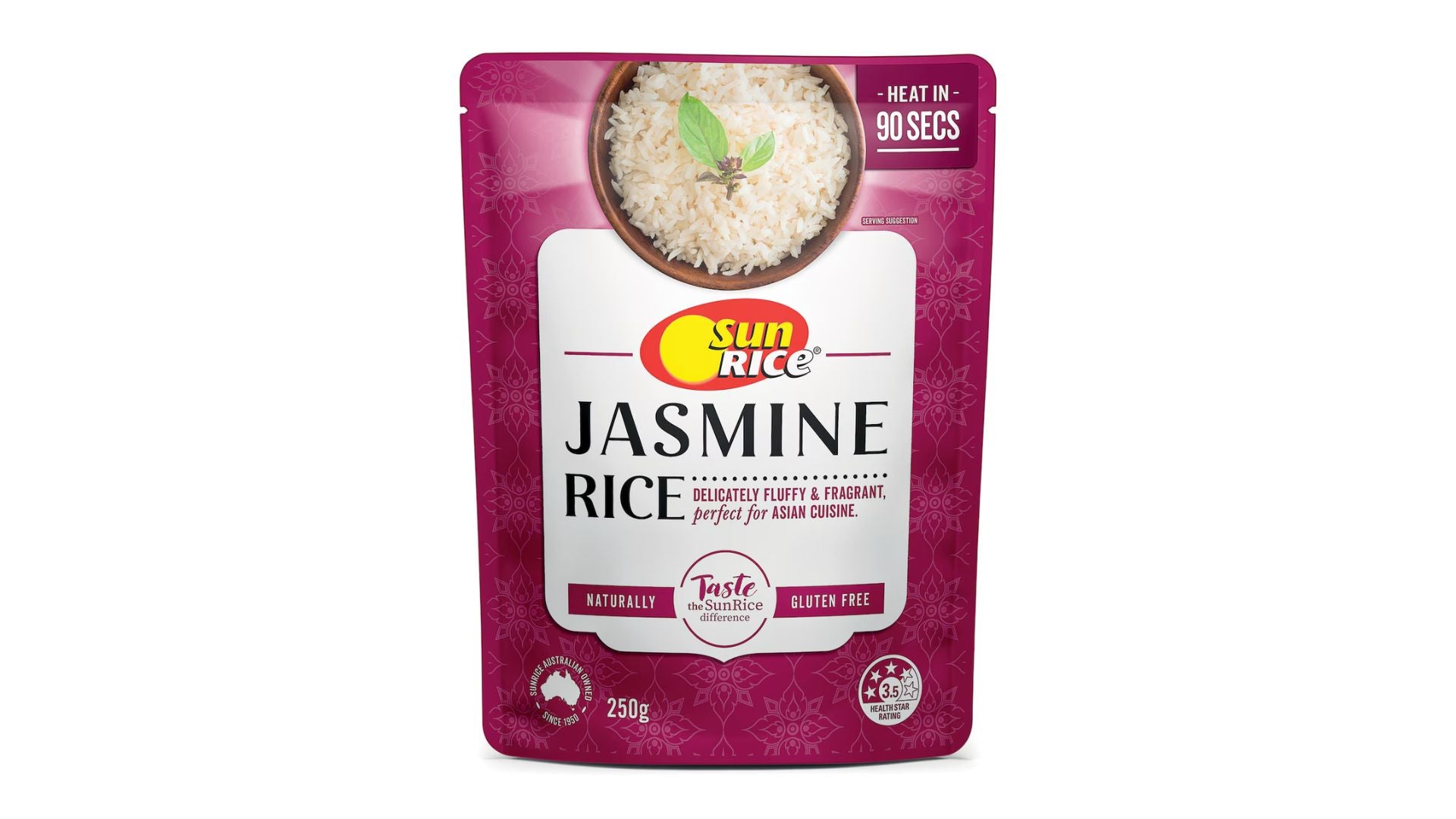 Sunrice Microwave Jasmine Rice Pouch 250g – Press & Grocers Co.