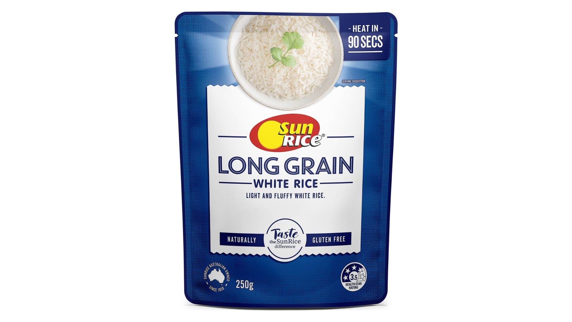 Sunrice Microwave White Long Grain Rice Pouch 250g – Press & Grocers Co.