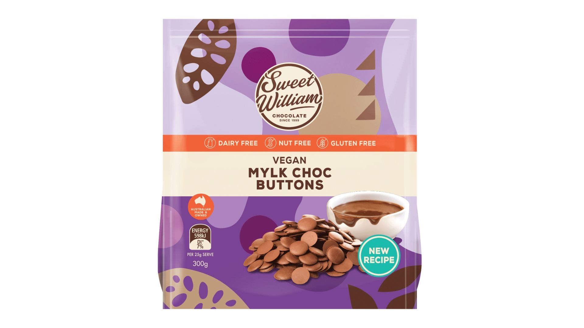 Sweet William Mylk Choc Buttons 300g