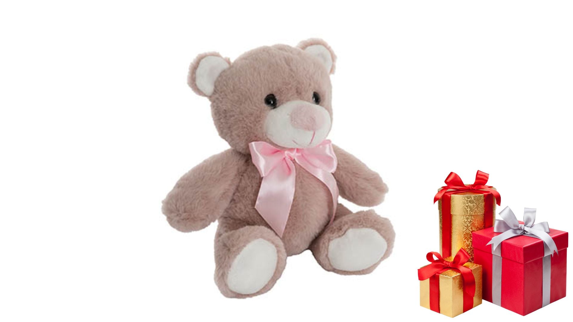 Teddy Bear Bernard Plush Toy Dusty Pink (20cmST)