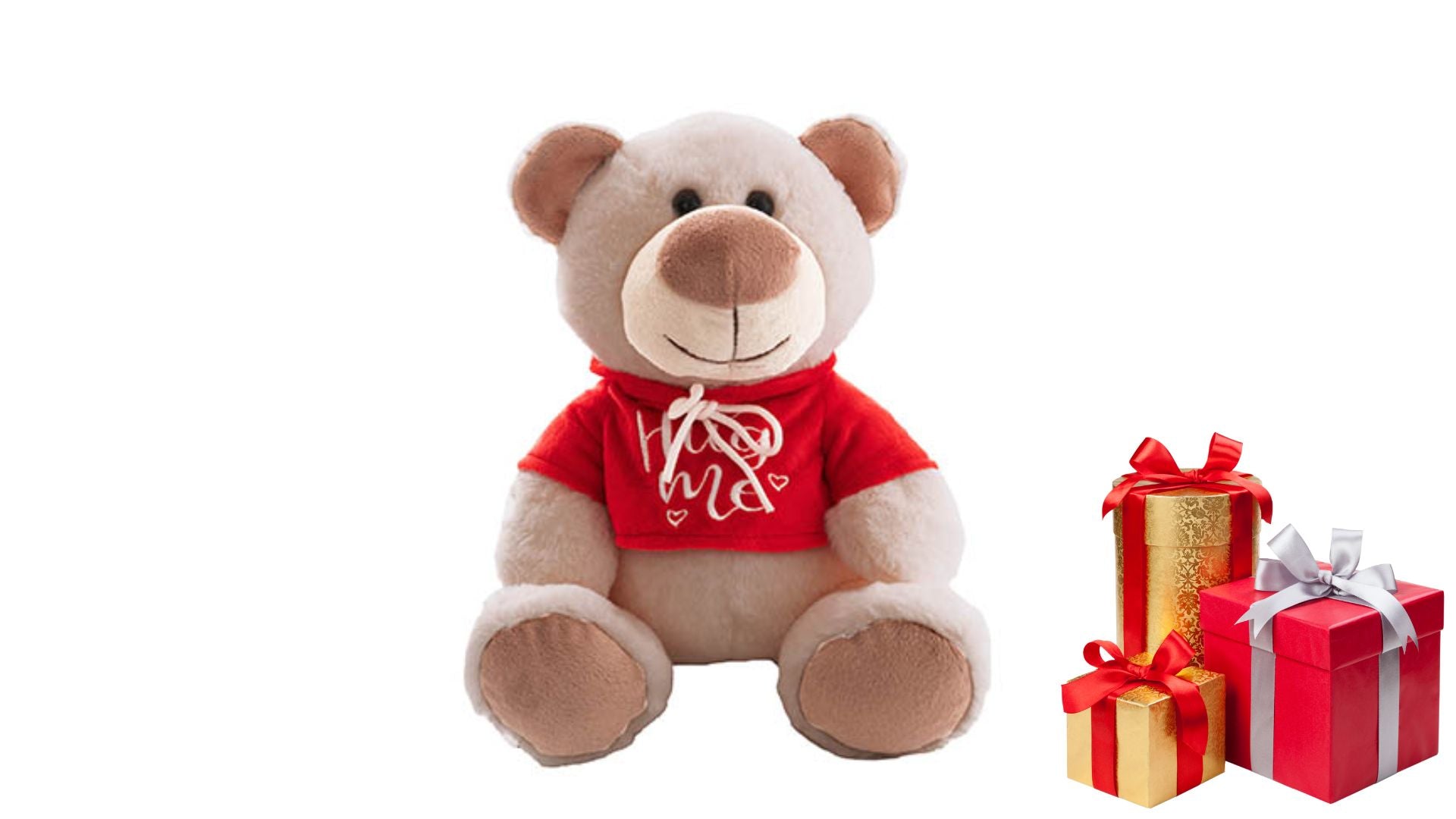 Teddy Bear Big Nose Billy 'Hug Me' Hoodie Brown (27cmST)