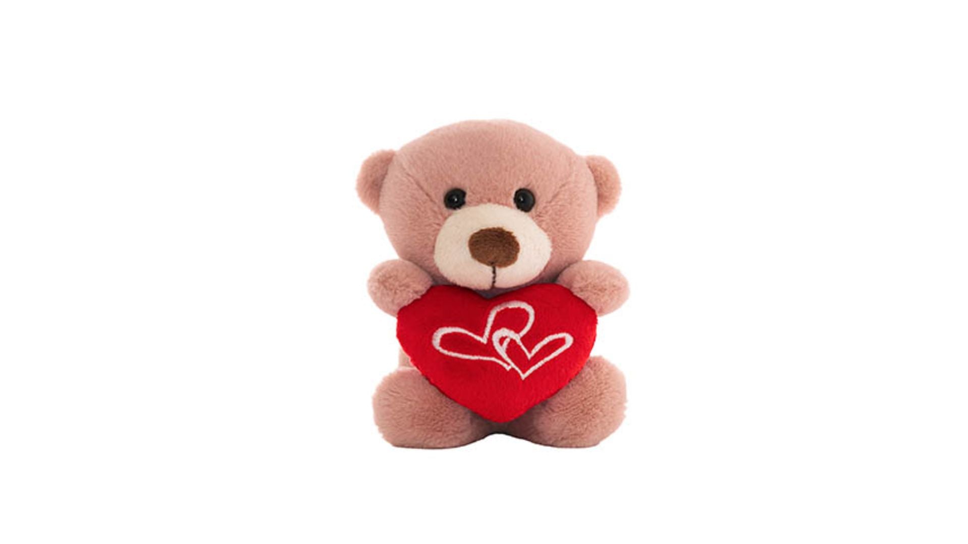 Plush Teddy Bear Nelson Love Heart Dusty Pink (14cmST)