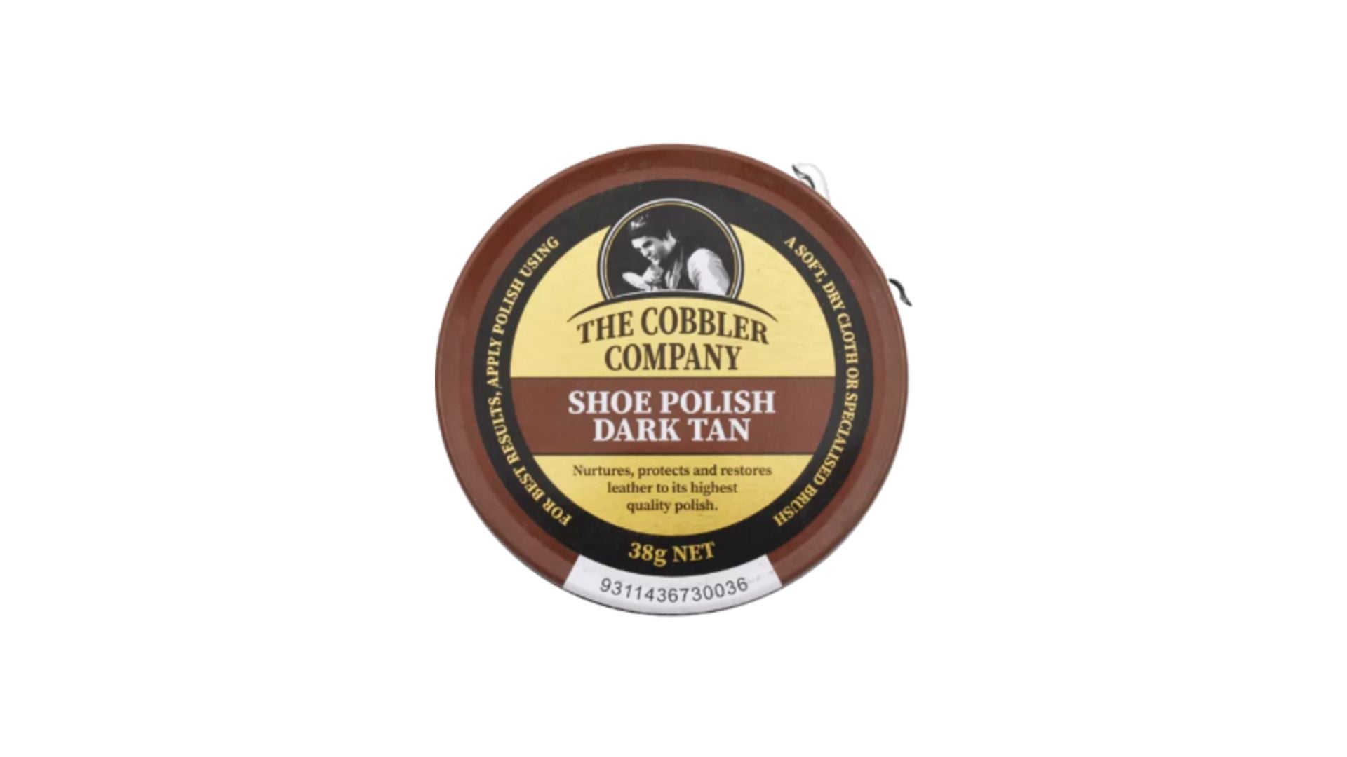 The Cobbler Co SHoe Polish Dark Tan 38g