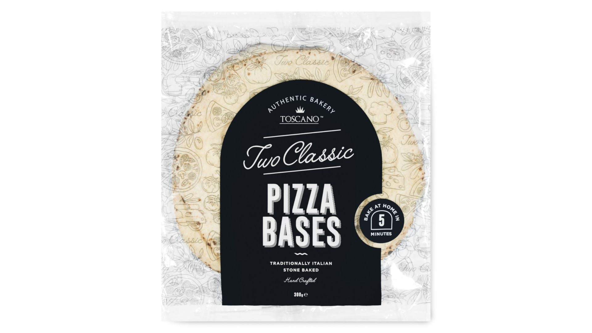 Toscano Two Classic Pizza Bases 300g