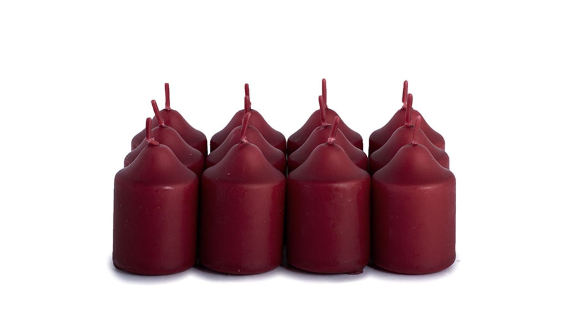 Votive Event Candle 12 Hour 12pk Maroon (3.7x5.5cmH)