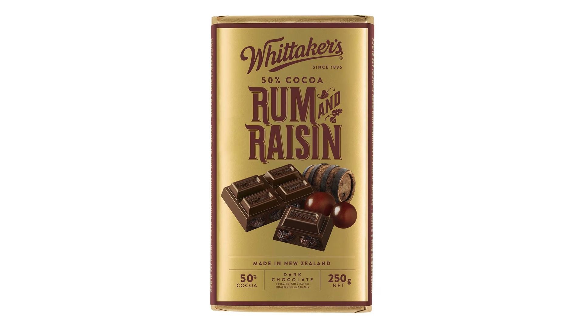 Whittaker's 50% Rum & Raisin 250g
