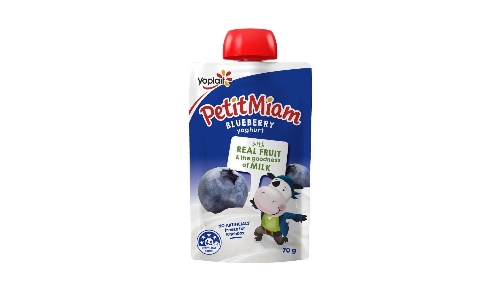 Yoplait Petit Miam Yoghurt Pouch Blueberry 70g