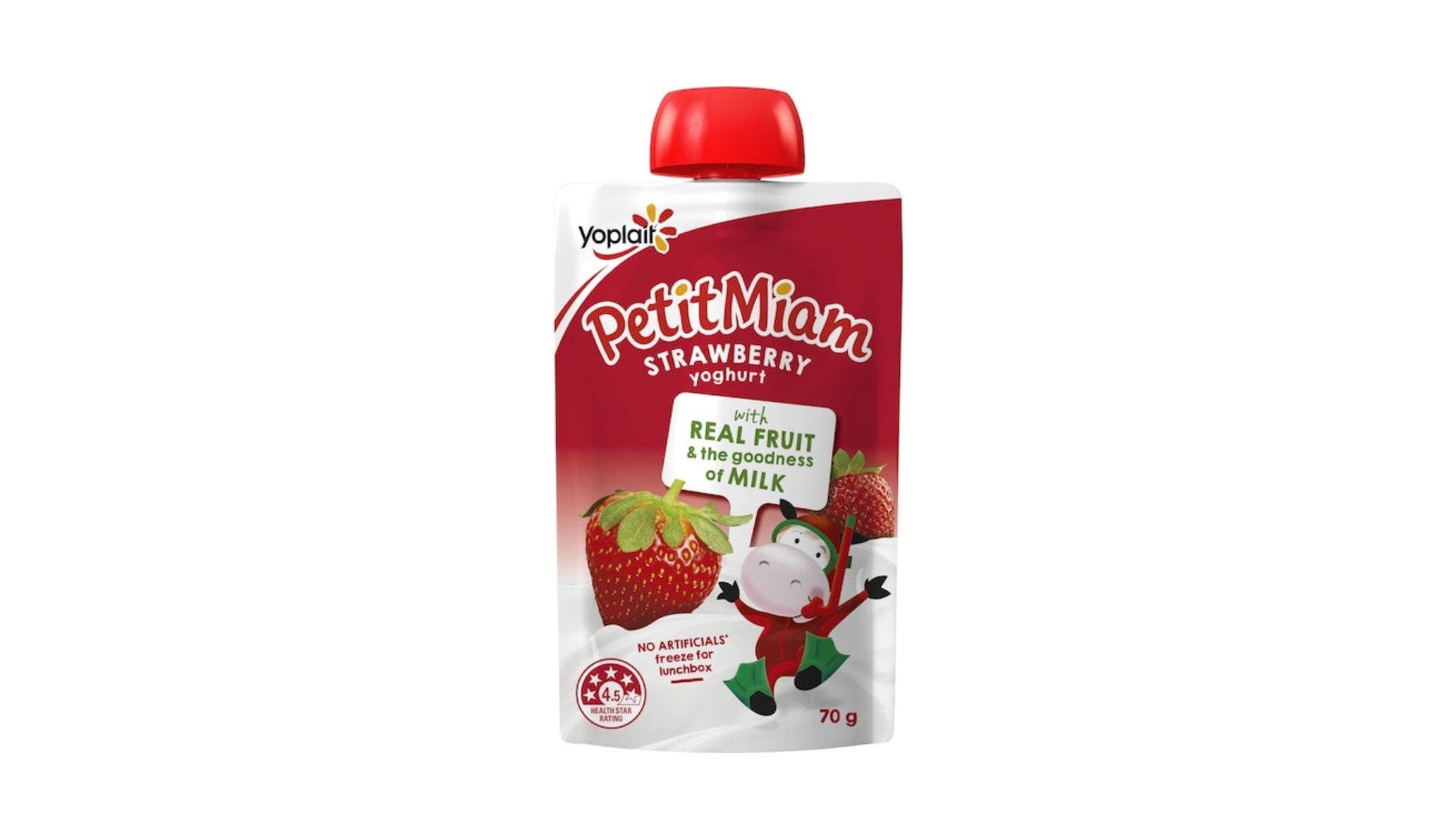 Yoplait Petit Miam Yoghurt Pouch Strawberry 70g