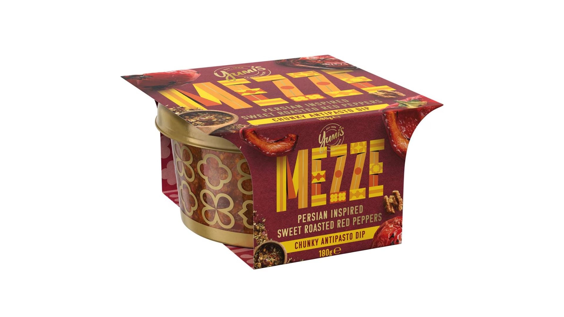 Yumi's Dip Mezze Chunky Antipasto Sweet Roasted Red Peppers 180g