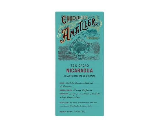 Chocolate Amatller 72% Cacao Nicaragua Block 70g